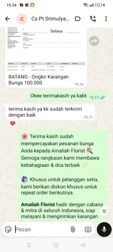 Testimonial Papan Bunga pulo gadung