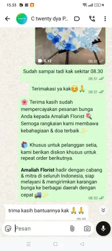 Testimonial Standing Flower pulo gadung